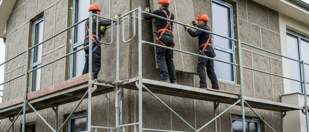 Утепление фасада минватой