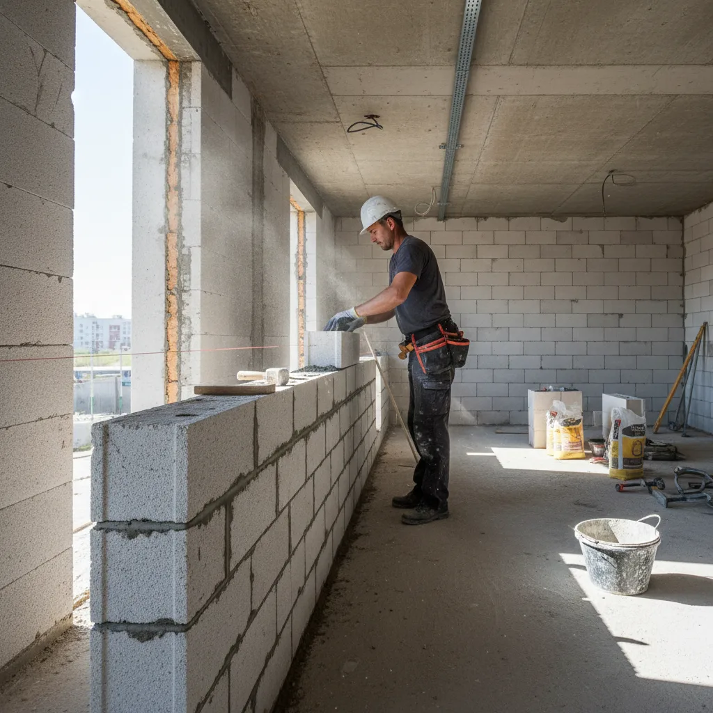 Газоблочная перегородка